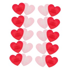 Gatuida 40pcs Heart Shaped Bandages Skin Closure Strips Heart Shaped Patches Outdoor Portable Bandage Tape Bandage Patch Bandage Spot Bandage Wrap for Injury Red Waterproof