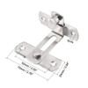 sourcing map Hinged Door Bolt 201 Stainless Steel 70 x