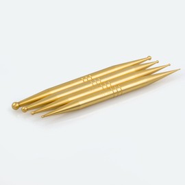 'AFH Web Shop Exclusive Line 760103 10 Massage Sticks | | Gold Plated | | Very Fine + Fine and Medium + Large | with AFH Box, Set of 3