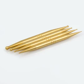 'AFH Web Shop Exclusive Line 760103 10 Massage Sticks | | Gold Plated | | Very Fine + Fine and Medium + Large | with AFH Box, Set of 3