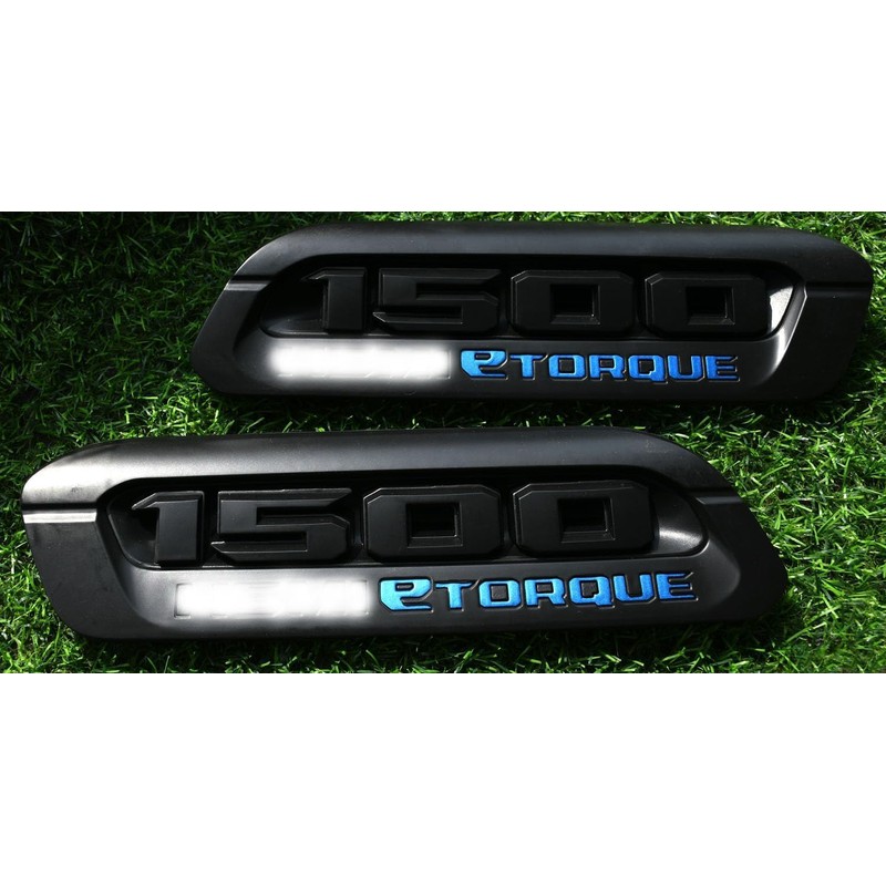 Pair Set 1500 Etorque Exterior Badges Emblems Hood Left Right