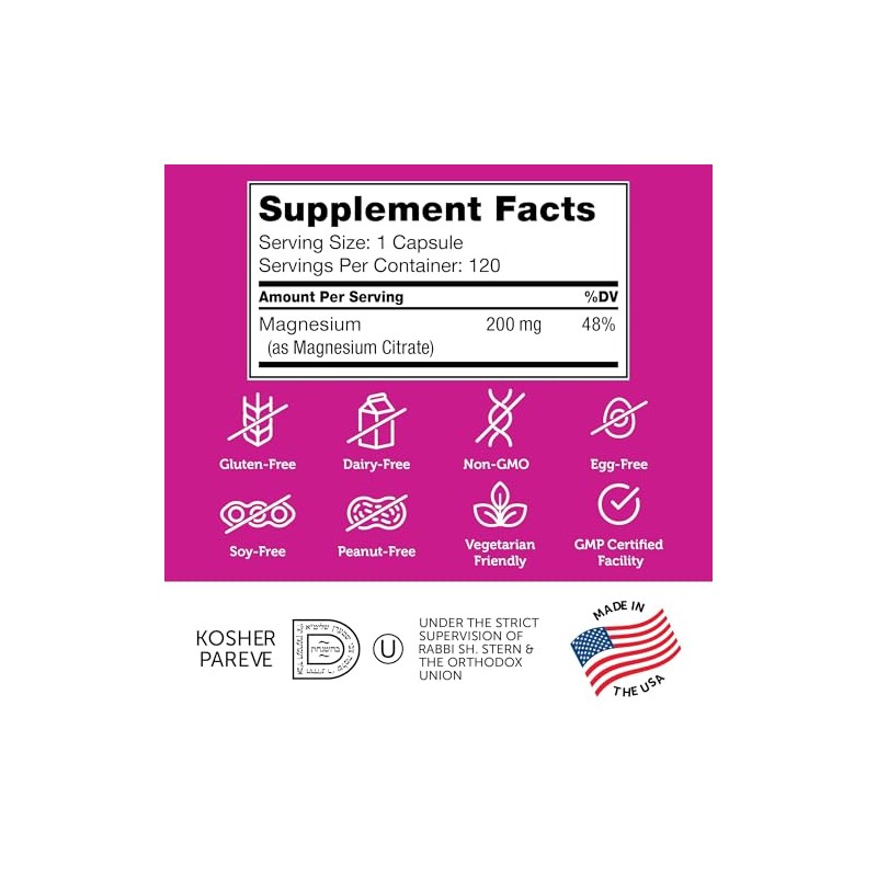 Zahler Magnesium Citrate, All Natural Supplement with Maximum Absorption, Helps