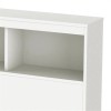 Pemberly Row Contemporary Wood Full Bookcase Headboard in White