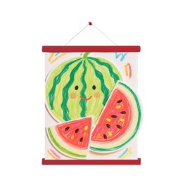 Magnetic Poster Hangers Perfect for Art Prints Posters and Decorations Wooden Magnet Frames Hanger 21cm Red Wood Frame