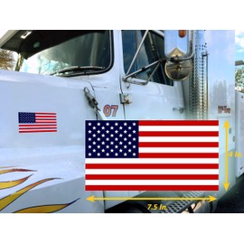 Wheezeway American Flag Stickers 7.5 x 4 Forward Reverse Proportional