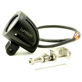 Lumision Hyxul 10W 2" Round Spot High Intensity LED Light Bar Fog Lamp Work Light for Truck RV Campers Off Road - 9-32V DC - Logo on One Side