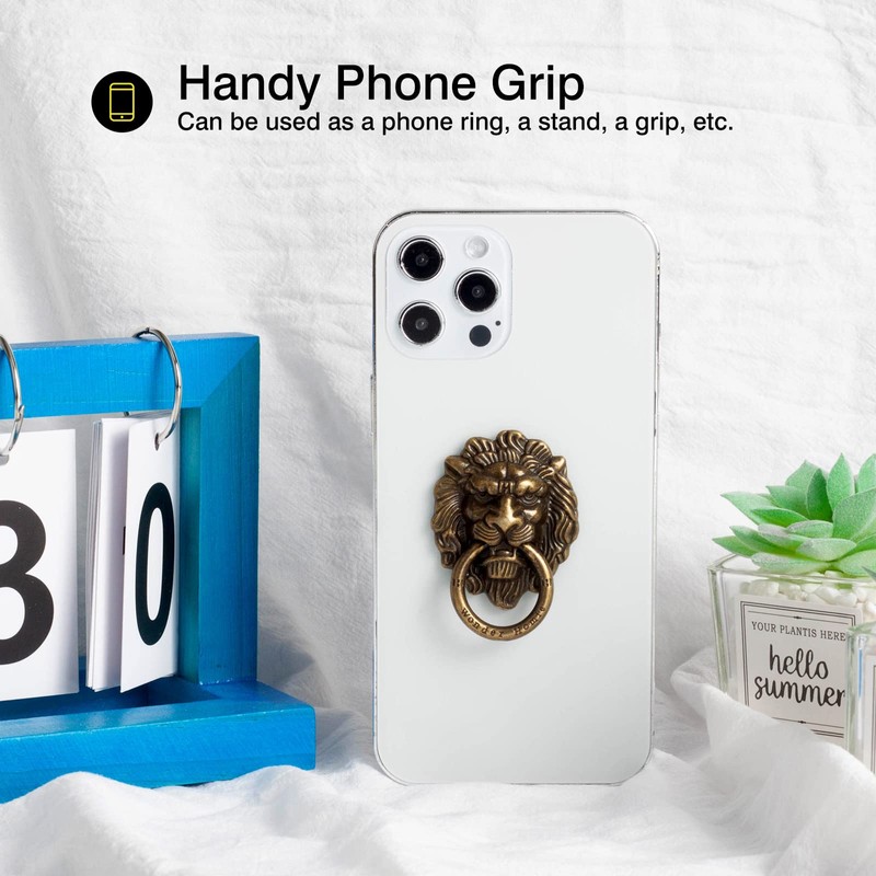 [2 Pack] Lion Head Cell Phone Ring Holder Stand, Finger
