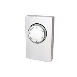 KING K101-C Bi-Metal Cooling Line Voltage Thermostat, 1-Pole, 120-277V, 22 Amp, White