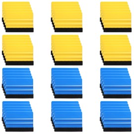 simarro 100Pcs Felt Squeegee for Vinyl Decal Tools, 4 Inch Car Window Windshield Glass Felt Edge Squeegee Vinyl Scraper Applicator Tool for Crafts Car Window Tint Wallpaper Glass Film Application