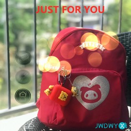 Winnie Cartoon Case for Apple Airpod 2nd 1st, 9 in 1 Accessories Set Protective Cover, Silicone Case/Stitch Keychain/Carabiner/Metal dust Sticker/Cleaning Brush/Anti-Lost Rope.The Best Gift