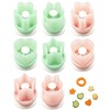 8 Pack Vegetable Cutter Shapes Cookie Cutters Set, Push‑Type,Green Pink