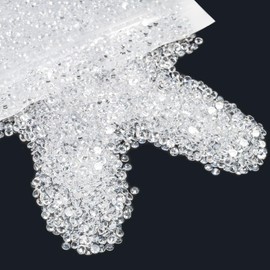 qiipii 5000PCS 4mm Transparent Resin Rhinestones for Crafting Clear Flatback Jelly Rhinestones Bulk SS16 Non-Hotfix Stones Diamonds Crystals Gems for Nails Mugs Tumblers Bottles DIY Crafts Decoration