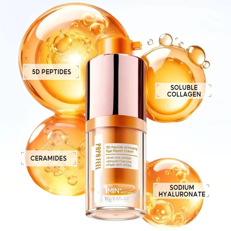 Papa Feel Contorno De Ojos Antiarrugas 5d Péptidos 15g Anti