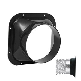 SAKURAN Duct Connector, Flange, ABS Resin, Square, Lightweight, Easy Installation, Ventilation Fan, Exhaust Vent, Pipe Connection, Plumbing Components, For Kitchens, Bathrooms, Dryers, DIY (For Φ3.9