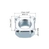 sourcing map Weld Nuts, M10-1.5 Square UNC Carbon Steel Machine