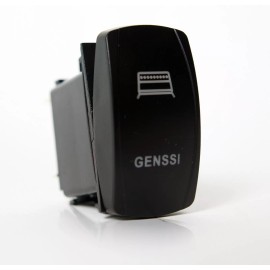 GENSSI Work Light Bar Rocker Switch 5Pin BLUE Laser LED ON/OFF Boat Fog Light 12V 10A