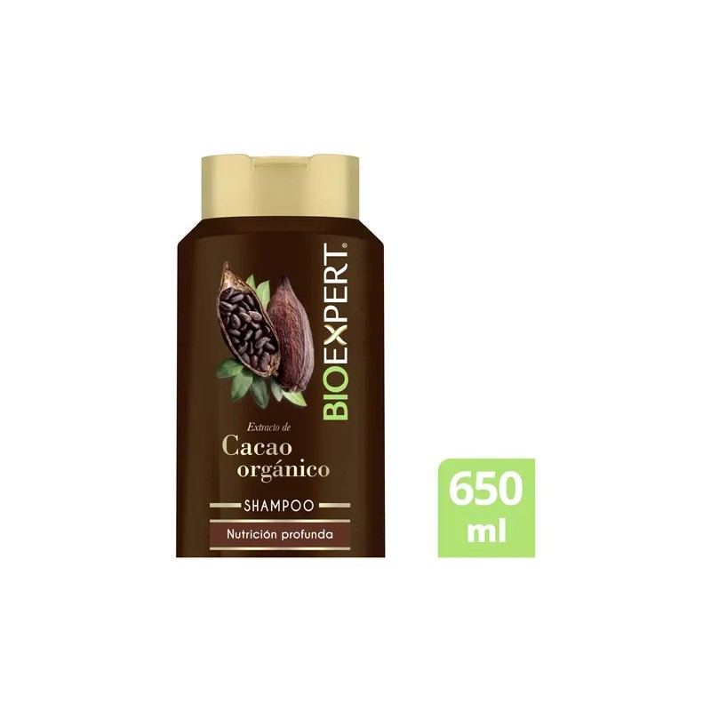 Shampoo Bioexpert Nutrición Profunda Extracto De Cacao Con 650ml