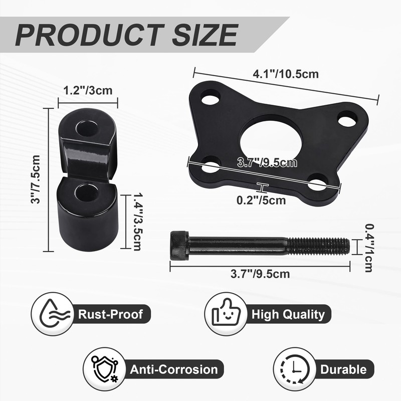 Billet Aluminum Handlebar Riser Kit with Riser Blocks Fit For