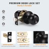 KNOBWELL 6 Pack Door Knob with Lock and Key (Keyed