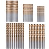 Bestgle 50 Pcs Mini Twist Drill Bit Set Titanium Coated