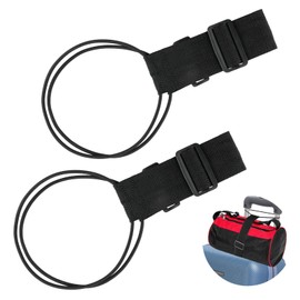 Luggage Strap Set, 2 Pieces Elastic Luggage Straps for Suitcases Attach Bags, Adjustable Fastening Belt for Travel Luggage, Versatile Portable Suitcase Accessories for Travel Bags (Black)