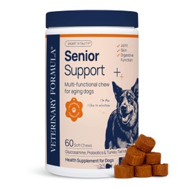 Veterinary Formula Smart Vitality Senior Support Dog Supplements 60ct – Senior Dog Vitamins to Help Promote Mobility, Hip & Joint, Immune Health – Dog Multivitamin with Glucosamine and Chondroitin