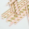 Pink/Gold Paper Straw 100pc for Parties,Birthdays,Weddings,Baby Showers and Celebrations