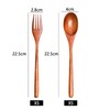 YIQXKOUY 10 Pack Wooden Spoons Forks Set Reusable Eco-Friendly Natural