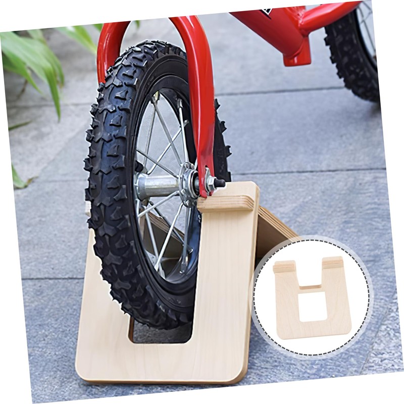 LALAFINA Portable Wooden Bike Stand Detachable Balanced Scooter Support Durable