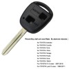 2 Button Car Remote Key Shell Replacement for To-yo-ta Avensis