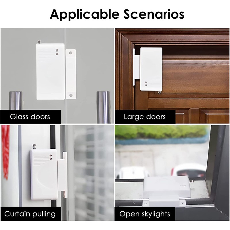 433MHz Wireless Door Window Magnetic Contact Sensor Detector Switch Alarm