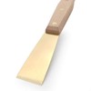 CHILI Tools 1-1/4" Brass Scraper With Long Beech Wooden Handle,