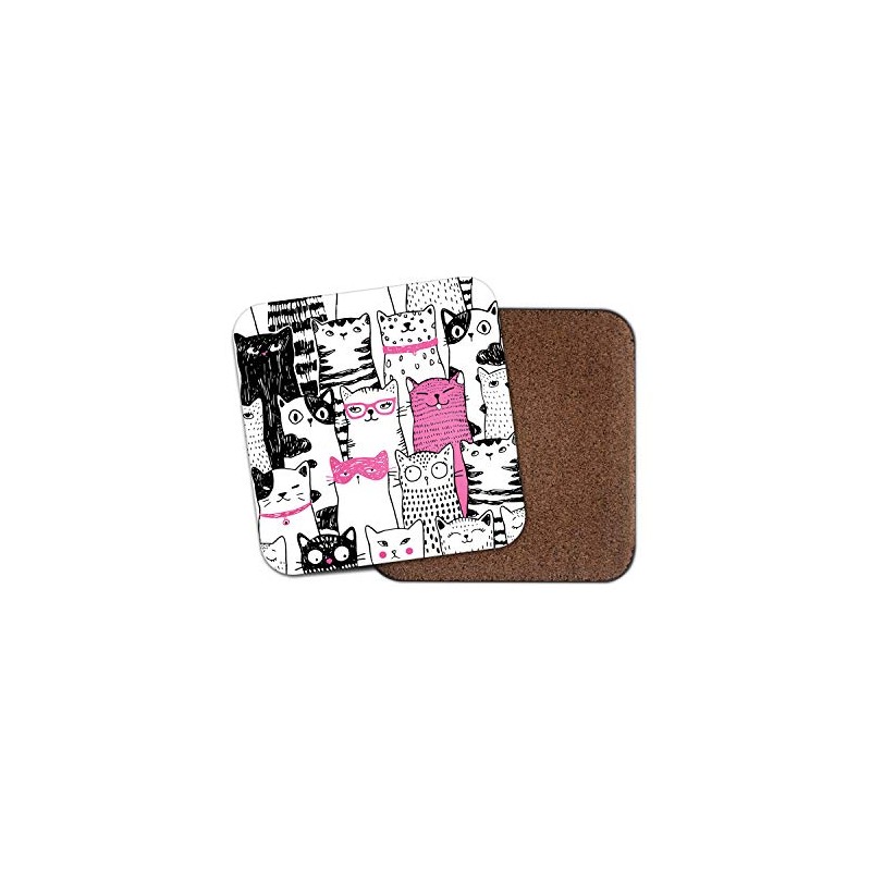 1 x Cute Cats Coaster - Kitten Cat Pet Mum