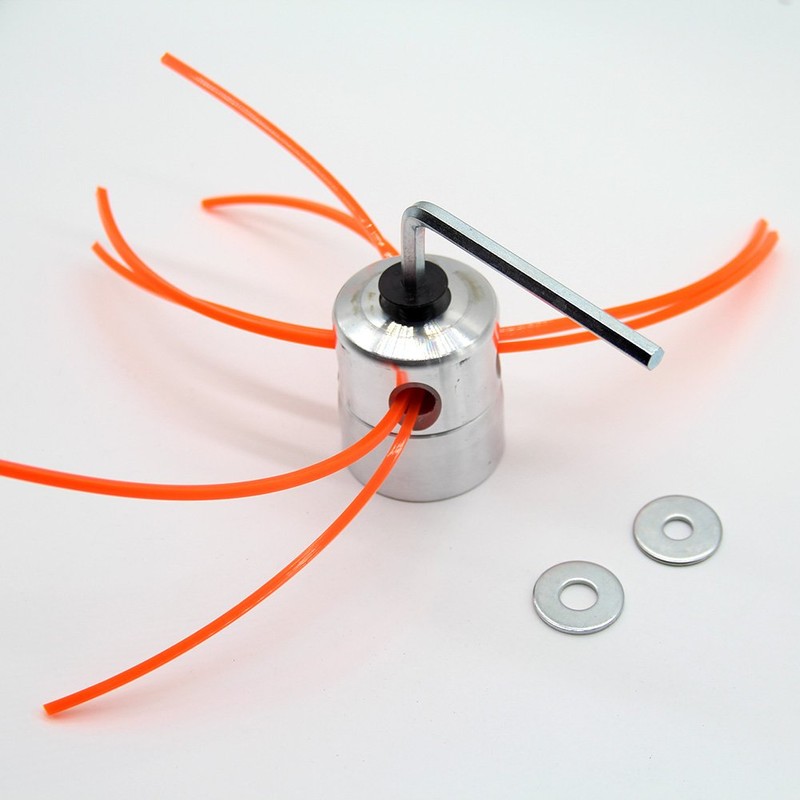 Swnkdg Aluminium Lawn Strimmer Head, Double Line Head, Thread Spool,