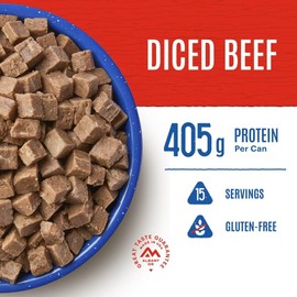 Mountain House Diced Beef | Freeze Dried Survival & Emergency Food | #10 Can | Gluten-Free, 30122