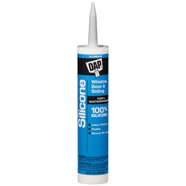 DAP 08643 9.8-Ounce 100% Silicone Window, Door and Siding Sealant, Aluminum