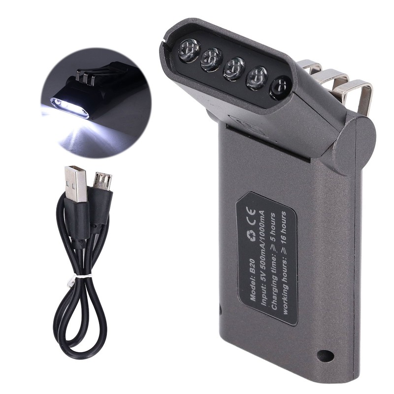 Clip Headlamps LED Rotatable Clip On Hat Light for Fishing