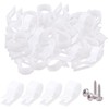 GLARKS 120Pcs 3/4 Inches White Nylon R-Type Cable Clip Wire