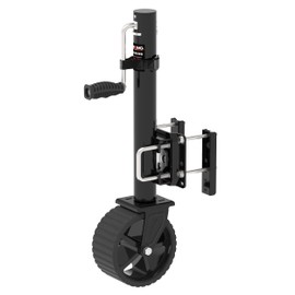 TOWKING 8-inch Wheel Trailer Jack, 13" Vertical Movement, 2000 lbs, for RV, Boat, Trailer and More, Black