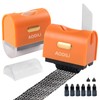 2Pack Identity Theft Protection Roller Stamps-6 Refill Inks,Aodili Prevention Privacy