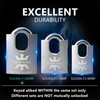 KAWAHA 21/60-4PS High Security Stainless Steel Shrouded Padlock with Stainless