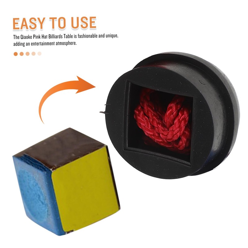 WHAMVOX 3pcs Snooker Pool Cue Chalk Holder Rubber Chalk Holders