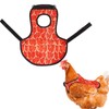 Patty Both Chicken Apron for Hens, Adjustable Protective Saddle, Red