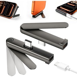 Soporte para Teléfono con Adaptador USB-C, Adaptador de Cargador Plegable Tipo C para Teléfono, PD 240 W, para Teléfono Celular, Tablet PC, Portátil (Paquete de 2 Unidades)