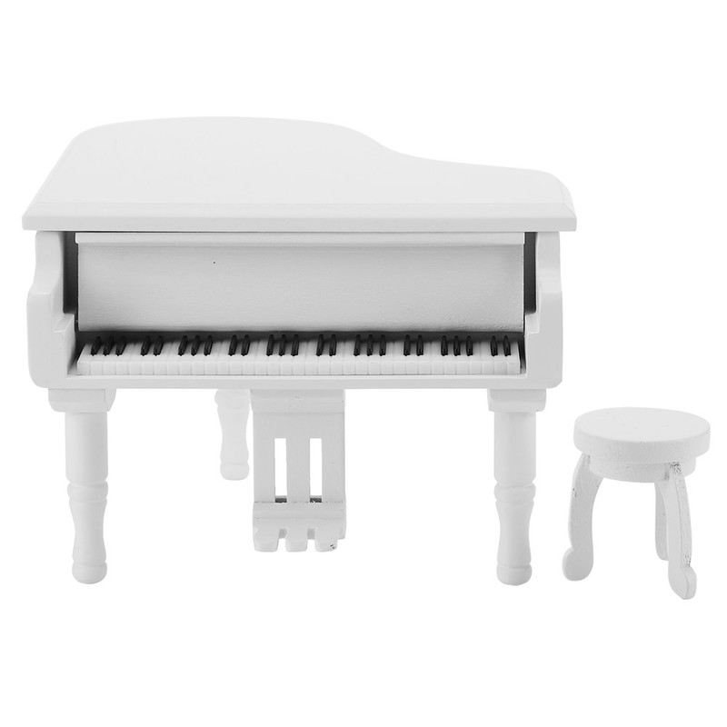 Wood Piano Model Music Box Jewelry Storage Musical Boxes with
