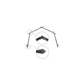 Maykoosh Seaside Style Curtain Rods & Hardware, Featuring Unique Finials, Corner Connectors, and Mounting Hardware, with A Rod Projection of 2.88", Black, 2.5" W x 1.5" H x 1.5" D