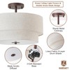 Bargeni 16" Semi Flush Mount Ceiling Light, 3-Light Drum Ceiling
