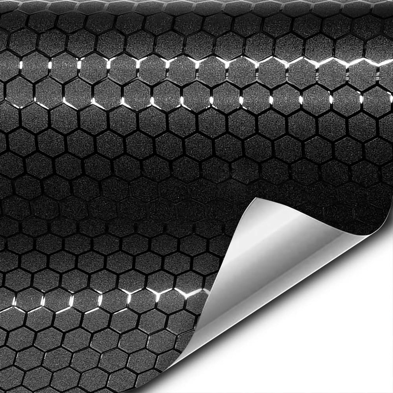 VViViD+ Honeycomb Matte Black Medium Pattern Car Wrap Vinyl (10ft