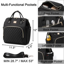 Weitars Lunch Bag for Women Cute Lunch Bag For Work,Insulated Lunch Box Cooler Bag Leakproof Wide-Open Lonchera Lunchbag Lunch Tote With Pockets And Adjustable Strap For Office Picnic Beach