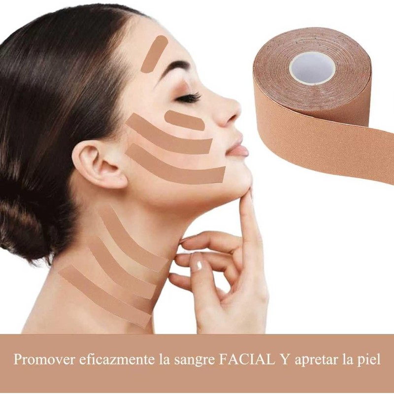 Cinta lifting facial, parches antiarrugas (2.5cm*5m—3pcs)
